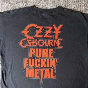 Ozzy Osbourne Scream Pure F*ckin Metal T-Shirt Mens XL Black VTG Concert AlStyle
